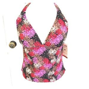 Floral Halter Tankini Top